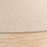 Worlds Away Natural Rope Wrapped Base Dining Table With Top And Base In Cerused Oak