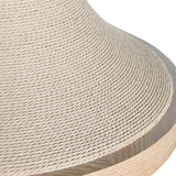 Worlds Away Natural Rope Wrapped Base Dining Table With Top And Base In Cerused Oak