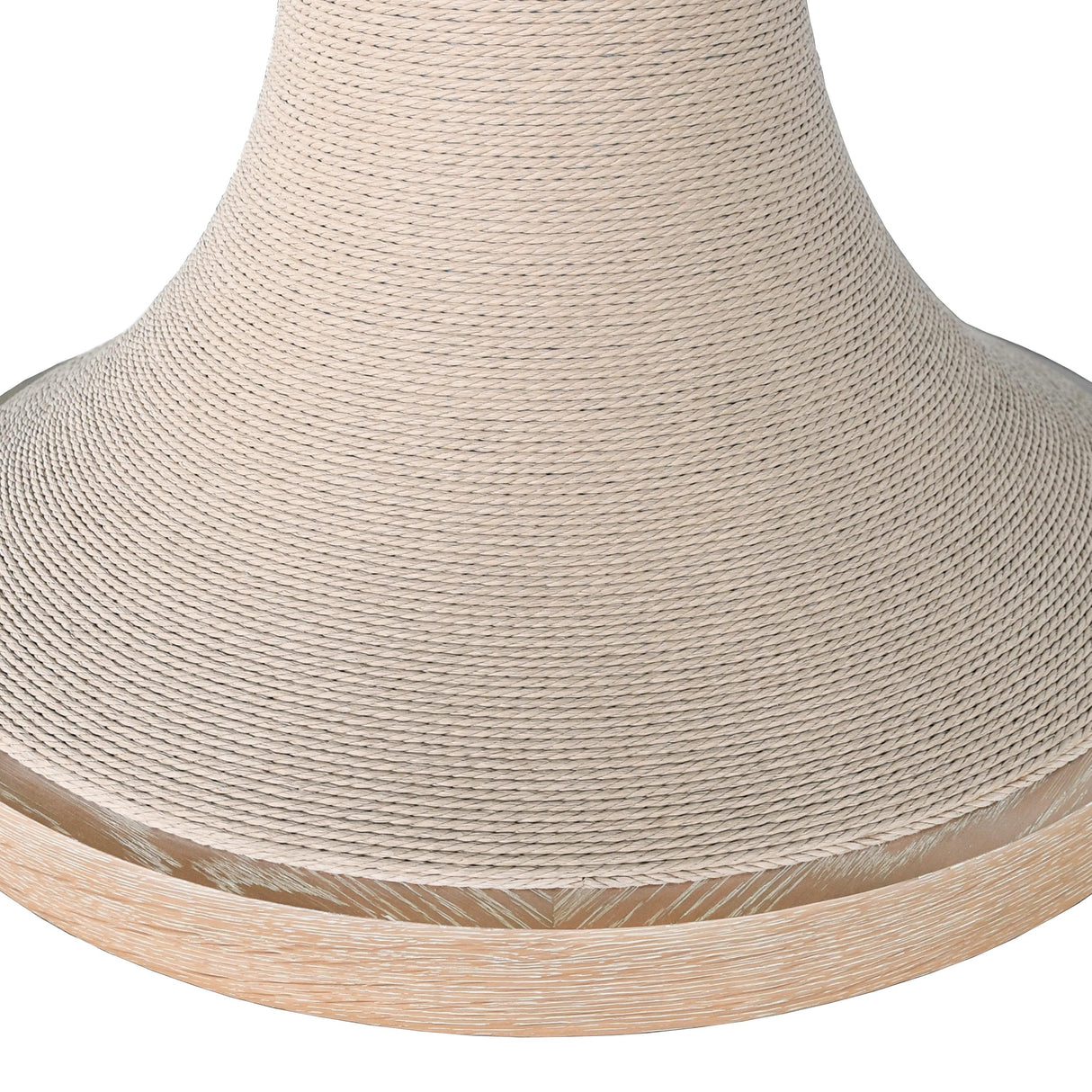 Worlds Away Natural Rope Wrapped Base Dining Table With Top And Base In Cerused Oak