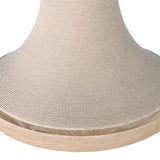 Worlds Away Natural Rope Wrapped Base Dining Table With Top And Base In Cerused Oak