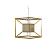 Worlds Away Gold Leafed Iron Box Chandelier Pendant