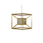 Worlds Away Gold Leafed Iron Box Chandelier Pendant
