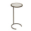 Worlds Away Small Round Cigar Table Bronze With Antique Mirror Top