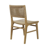 Worlds Away Rattan Wrapped Dining Chair In Matte Cerused Oak