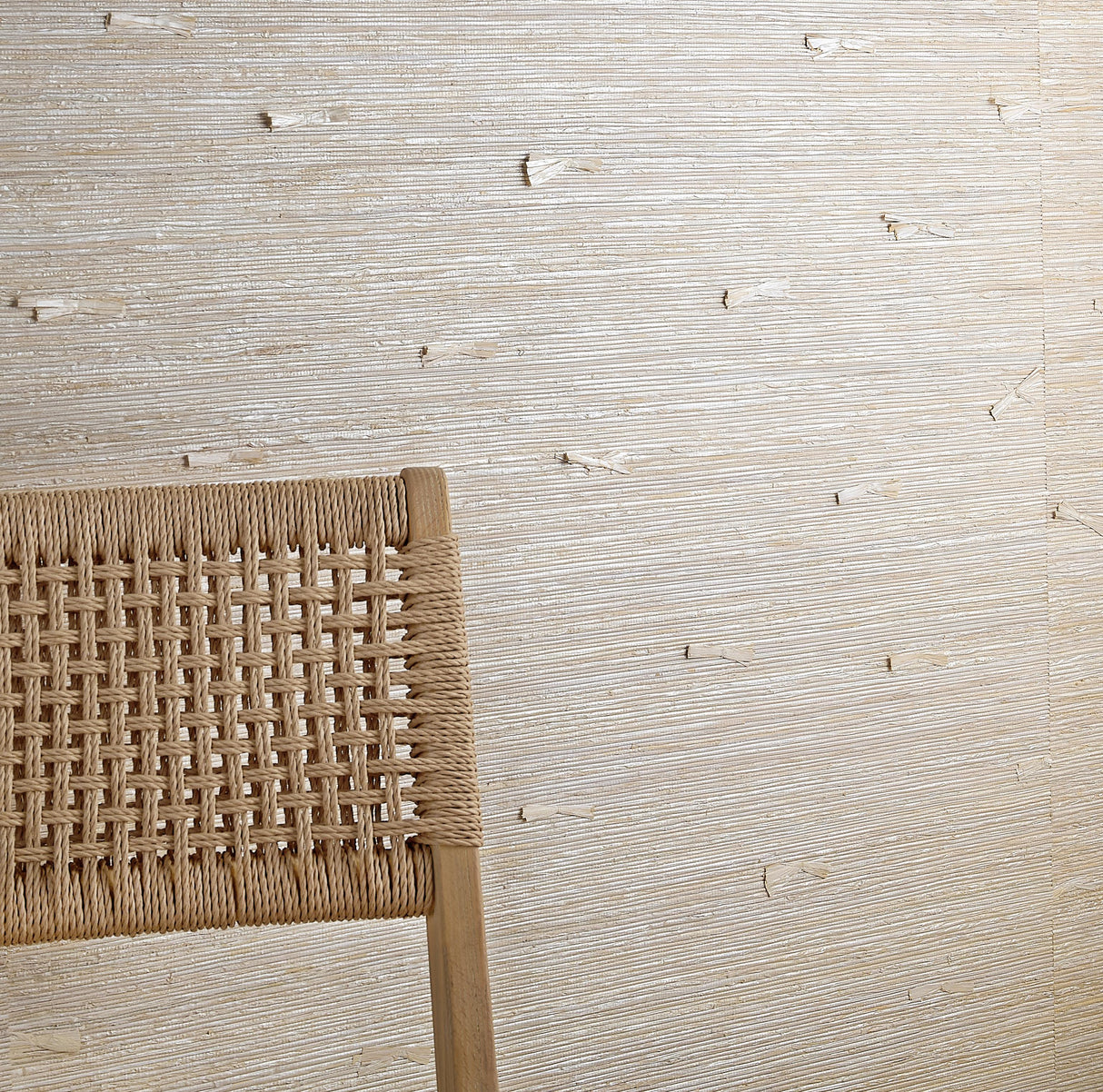 Worlds Away Rattan Wrapped Dining Chair In Matte Cerused Oak