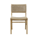 Worlds Away Rattan Wrapped Dining Chair In Matte Cerused Oak