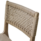 Worlds Away Rattan Wrapped Dining Chair In Matte Cerused Oak