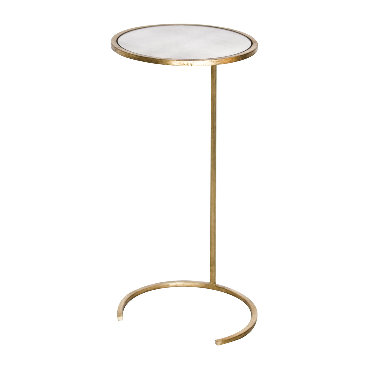 Worlds Away Round Cigar Table Gold Lf