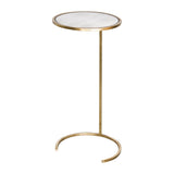 Worlds Away Round Cigar Table Gold Lf