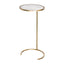 Worlds Away Round Cigar Table Gold Lf