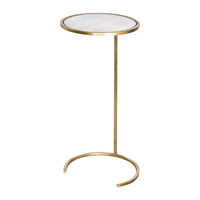 Worlds Away Round Cigar Table Gold Lf