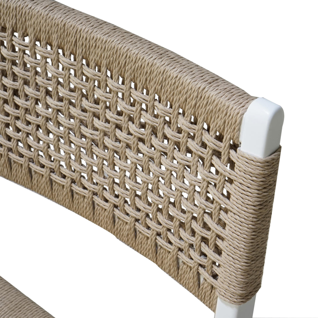 Worlds Away Rattan Wrapped Dining Chair In Matte White Lacquer