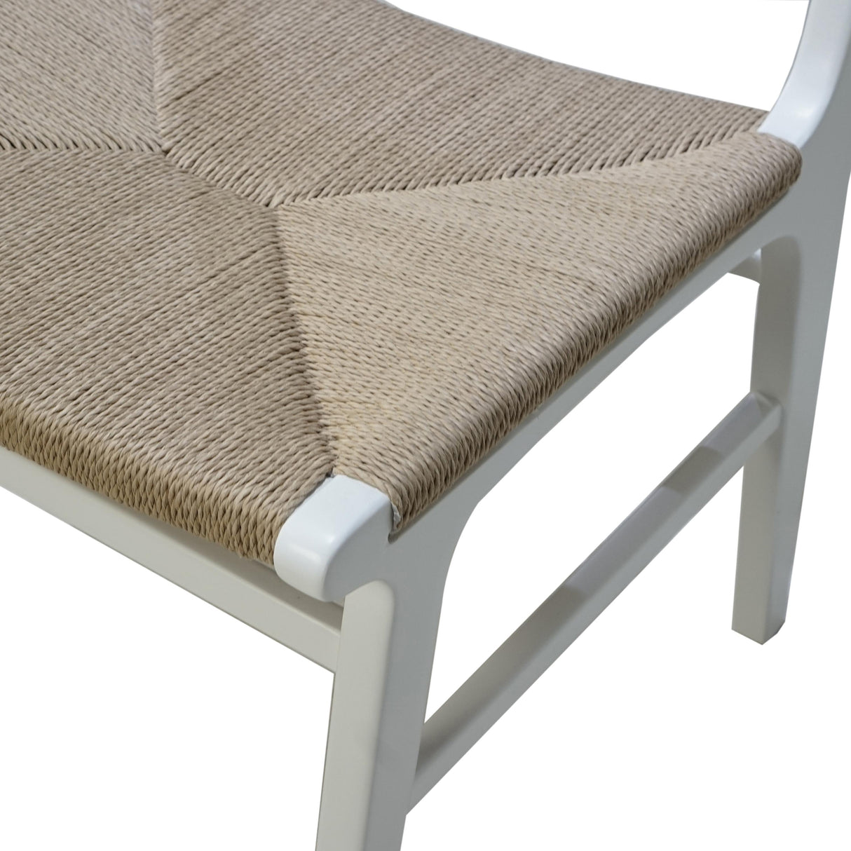 Worlds Away Rattan Wrapped Dining Chair In Matte White Lacquer