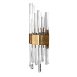 Worlds Away Acrylic Rod Sconce With Antique Brass Band