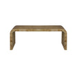 Worlds Away Light Burlwood Waterfall Coffee Table