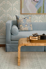 Worlds Away Light Burlwood Waterfall Coffee Table