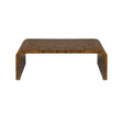Worlds Away Dark Burlwood Waterfall Coffee Table