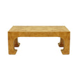 Worlds Away Pagoda Style Coffee Table In Burl Wood