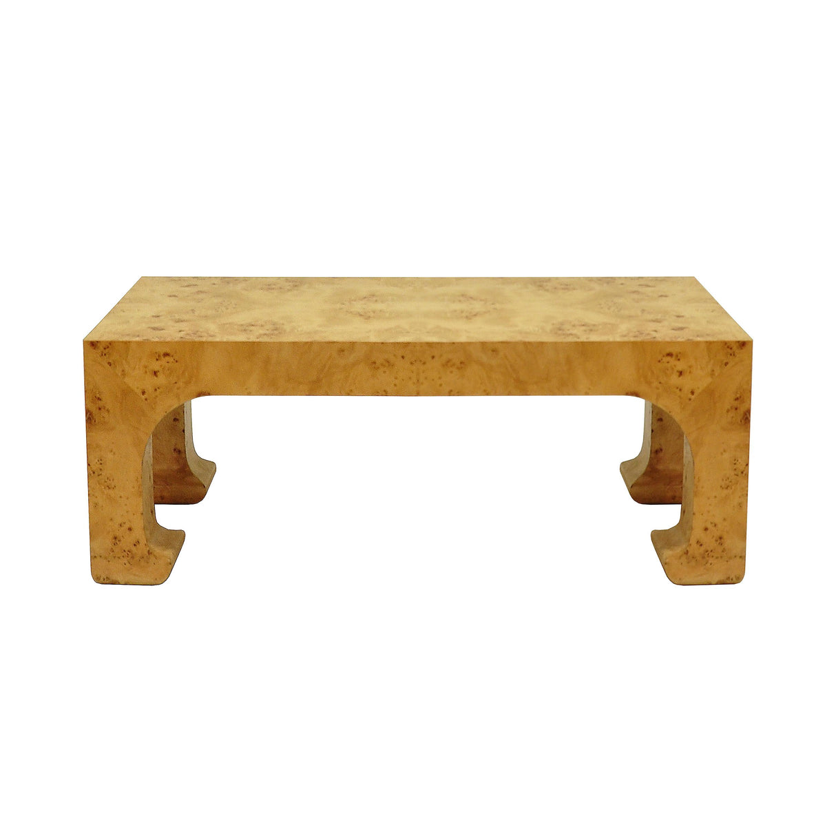Worlds Away Pagoda Style Coffee Table In Burl Wood