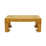 Worlds Away Pagoda Style Coffee Table In Burl Wood