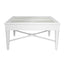 Worlds Away Square Coffee Table With Inset Cane Top And Faux Bamboo Legs In Matte White Lacquer