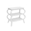 Worlds Away Three Tier Side Table In Matte White Lacquer