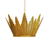 Worlds Away Rounded Metal Loop Scultpture In Textured Brass