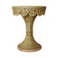 Worlds Away Round Pedestal Side Table With Scallop Edge
