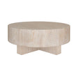 Worlds Away Thick Top Coffee Table With Cross Base In Cerused Oak