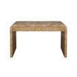 Worlds Away Waterfall Edge Desk In Burl Wood