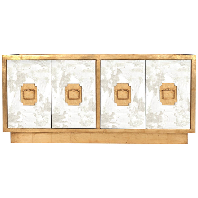 Worlds Away Entertainment Console Ant Mir Gold Lf
