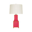 Worlds Away Handpainted Pagoda Table Lamp In Pink With Gold Trim