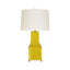 Worlds Away Handpainted Pagoda Table Lamp In Yellow With Gold Trim