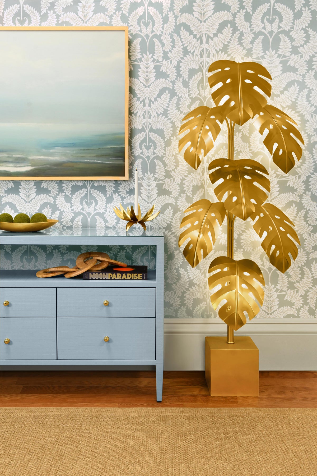 Worlds Away Gold Lf Cigar Table