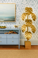 Worlds Away Gold Lf Cigar Table