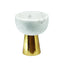 Worlds Away Small White Marble Bowl With Brass Base