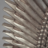 Worlds Away Oval Starburst Mirror In Silver Leaf