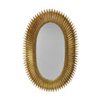Worlds Away Oval Starburst Mirror In Gold Leaf