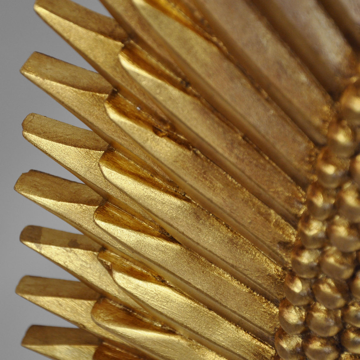 Worlds Away Oval Starburst Mirror In Gold Leaf