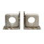 Worlds Away Beige Marble Bookend With Circle Cutout