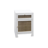 Worlds Away Cabinet W Cane Door Front In White Lacquer