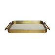 Worlds Away Antique Brass Frame Tray W Inset Mirror