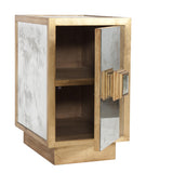 Worlds Away Ant Mir & Gold Lf One Dr Cabinet