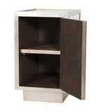 Worlds Away Ant Mir & Champagne Slvr Lf One Dr Cabinet