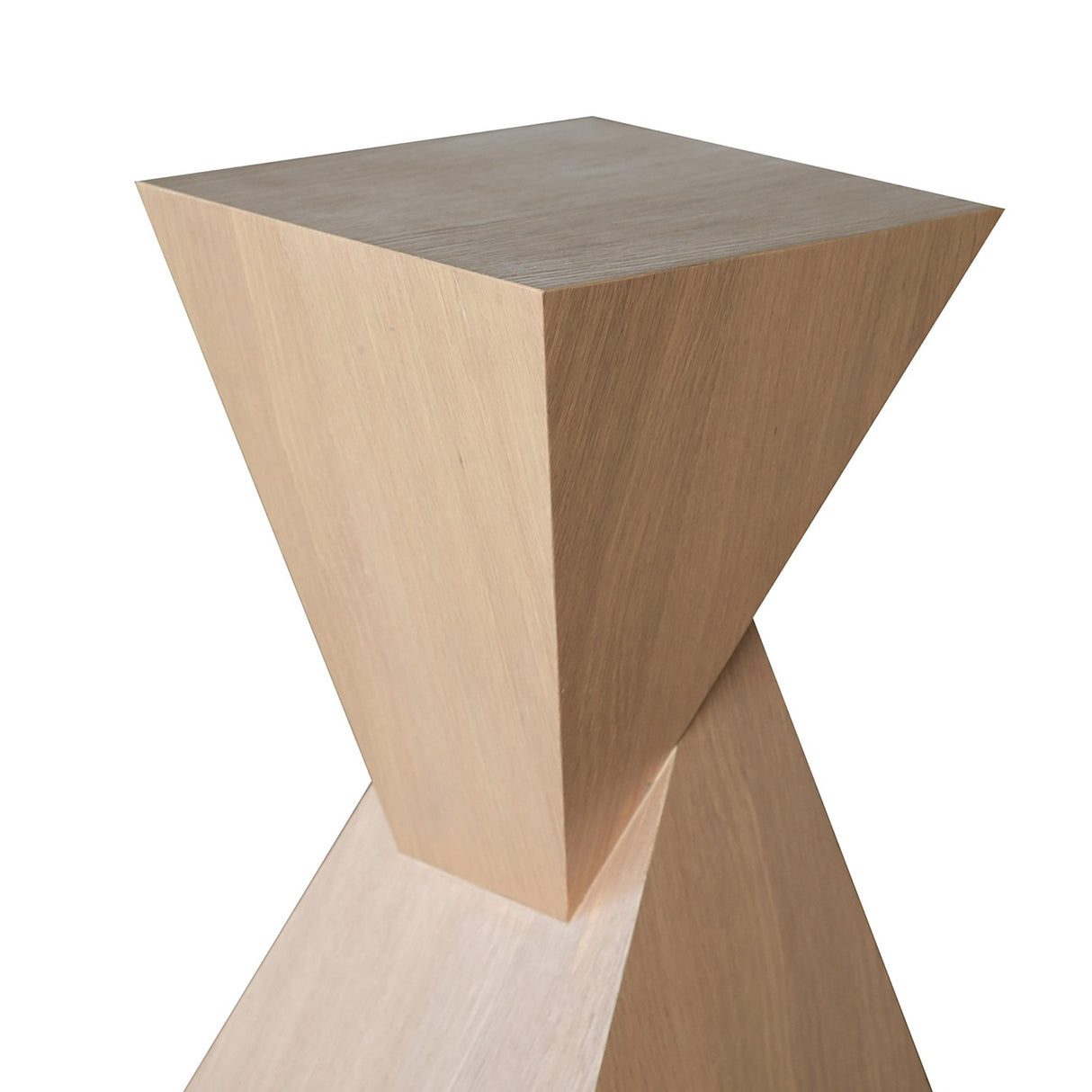 Worlds Away Sculptural Occassional Table In Natural Oak