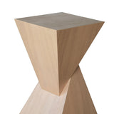 Worlds Away Sculptural Occassional Table In Natural Oak
