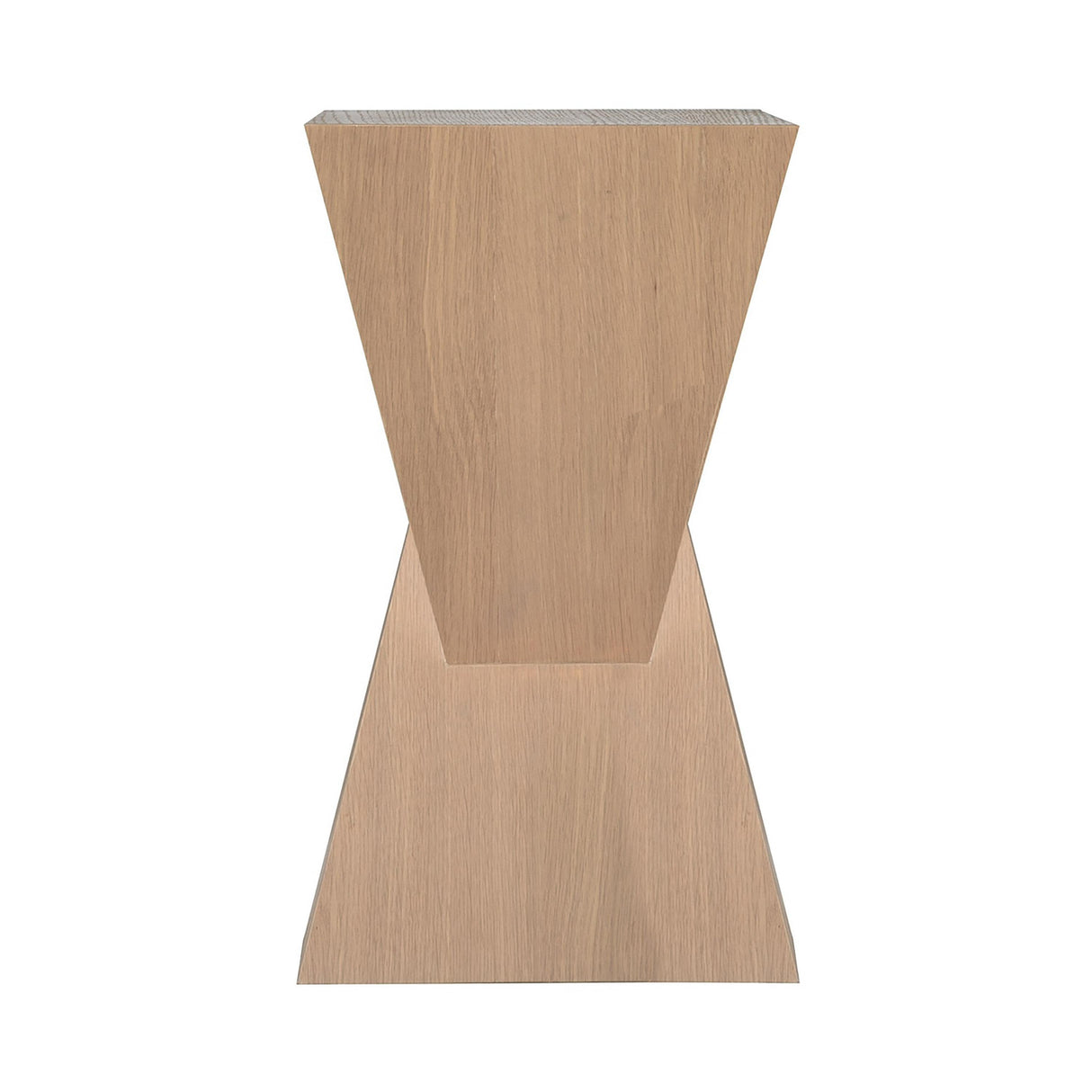 Worlds Away Sculptural Occassional Table In Natural Oak