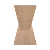 Worlds Away Sculptural Occassional Table In Natural Oak