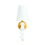 Worlds Away Handpainted Tole Pagoda Sconce In White