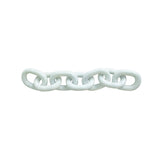 Worlds Away White Marble Chain Link Object